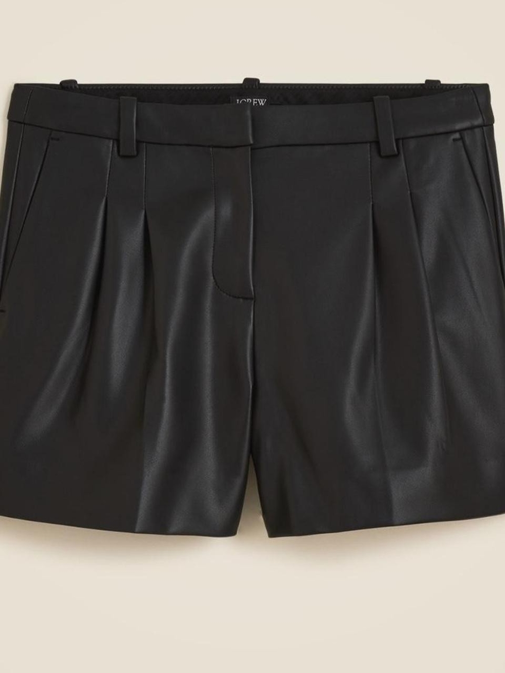 J. Crew Black Faux Leather Pleated Women’s Shorts